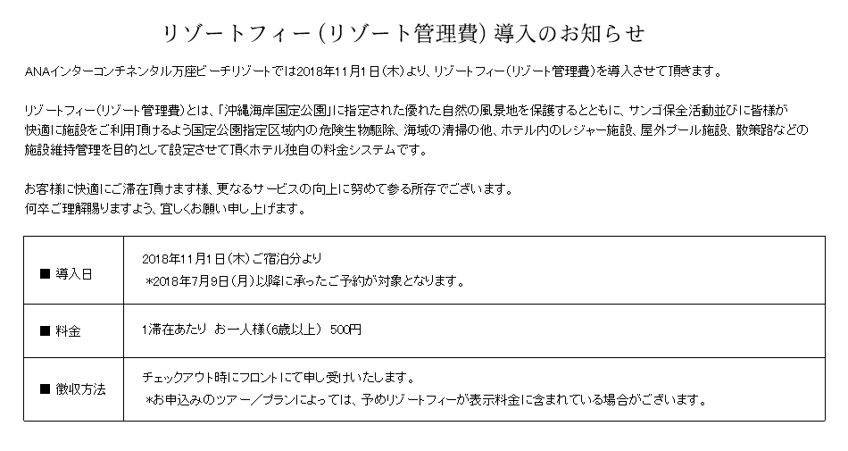 リゾートフィー